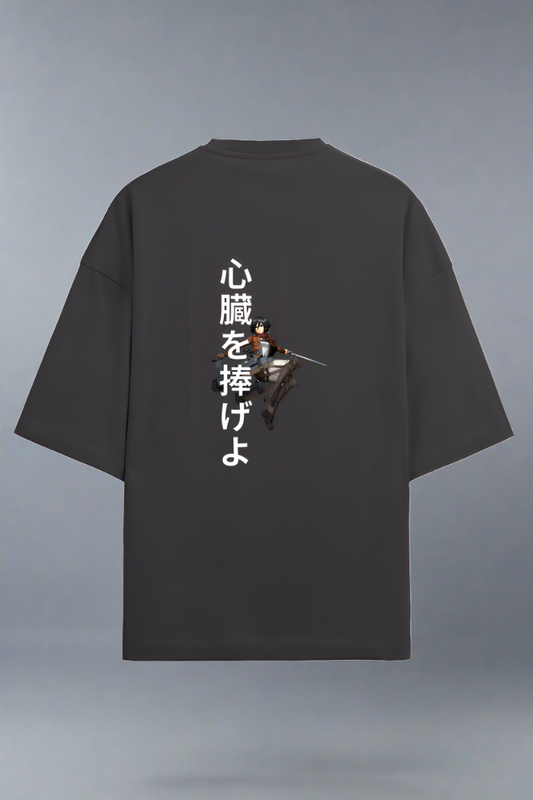 Premium Mikasa Ackerman Oversized T-Shirt - 100% Cotton | Attack on Titan Merchandise