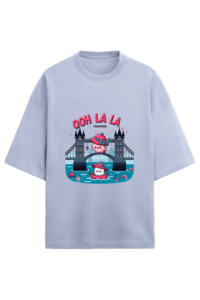 Oohlalafashions Printed Oversized T-Shirt for Women 