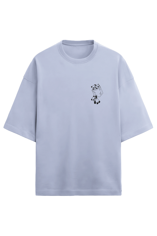 Adorable Panda Print T-Shirt: Embrace Playful Oversized T-Shirt for Women