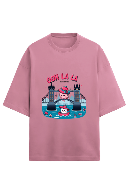 Oohlalafashions Printed Oversized T-Shirt for Women 