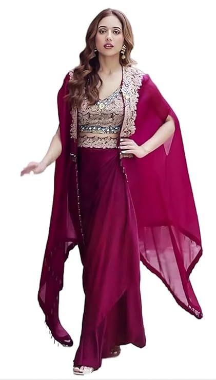 Khunshi creation "Raise Your Style with Our Trending Festival Special Designer Panjabi  ''Ready To Wear'' - Full Embroidery Work, With Stitched Blouse | Ethnic wear for Women 