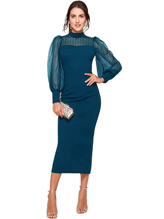 Sheetal Associates Women Maxi Bodycon Western Dress | Western dress for Women