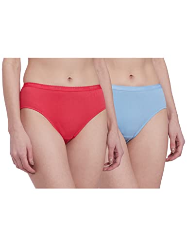 Van Heusen Women Hipster Panty - 100% Cotton - Pack of 2 - Anti Bacterial, No Marks Waistband, Wicking_11105_Dark Assorted Solid L | Underwear for Women | Oohlalafashions