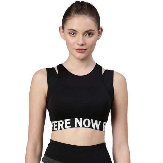 Enamor Athleisure-Padded Wire-free Full Coverage High Impact with Antimicrobial & Sweat Wicking Longline Active Energy | Sports Bra for Women's | Oohlalafashions
