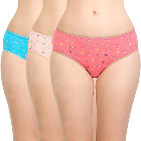 BODYCARE Women's Cotton Briefs (Pack of 3) | Underwear for Women